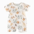 thumbnail image 1 of WUANDIXFA Unisex Baby Boy Girl Rompers 6 9 12 18 24 Months Short Sleeve Organic Cotton One Piece Jumpsuits Clothes,Orange,12-18 Months, 1 of 4