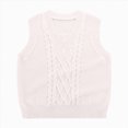 thumbnail image 1 of WUANDIXFA Vest for Kids Fashion Cute Girls Boys Toddlers' V Neck Sweater Vest Childrens Kids Sleeveless Winter Vest Knit,Beige,10-11 Years, 1 of 5
