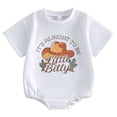 thumbnail image 1 of WUANDIXFA Western Baby Girl Boy Clothes Short Sleeve T-Shirt Romper Cowgirl Cowboy Summer Outfit Clothing 0-18M (White, 3-6 Months), 1 of 9