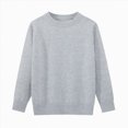 thumbnail image 1 of WUANDIXFA Winter Toddler Girl Clothes Fashion Childrens Comfortable Warm Knitted Sweater Boys Girls Solid Color Base Sweater,Grey,4-5 Years, 1 of 4