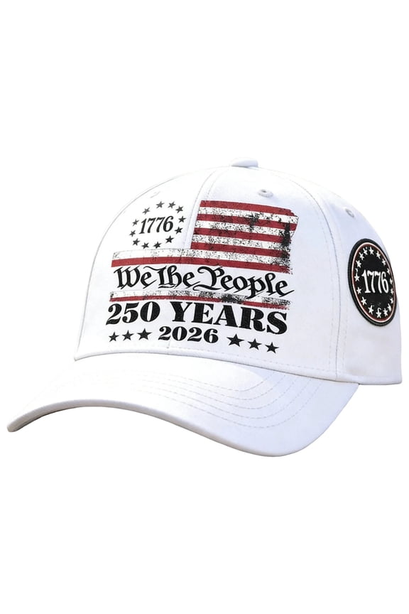 Women's Hats 250 Anniversary USA Hat 250 Year American Anniversary Hat Embroidery Patriotic Adjustable Baseball Cap White,One Size