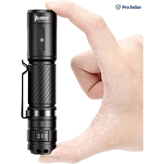 WUBEN C3 Rechargeable Flashlight, 1200 Lumens, 6 Modes, IP68 Waterproof, Tactical LED Flashlight for Camping, Emergency, Hunting