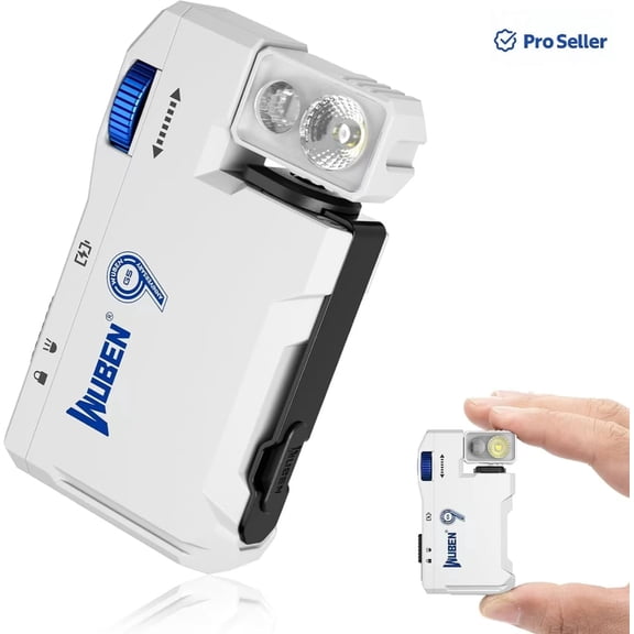 WUBEN G5 Rechargeable EDC Flashlight, 400 Lumens with Dual Light Sources & RGB Modes, Compact Pocket Flashlight, Waterproof