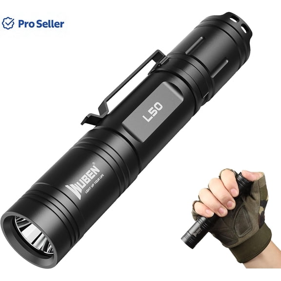 WUBEN L50 Tactical LED Flashlight, 1200 Lumens, Rechargeable, IP68 Waterproof, 5 Modes