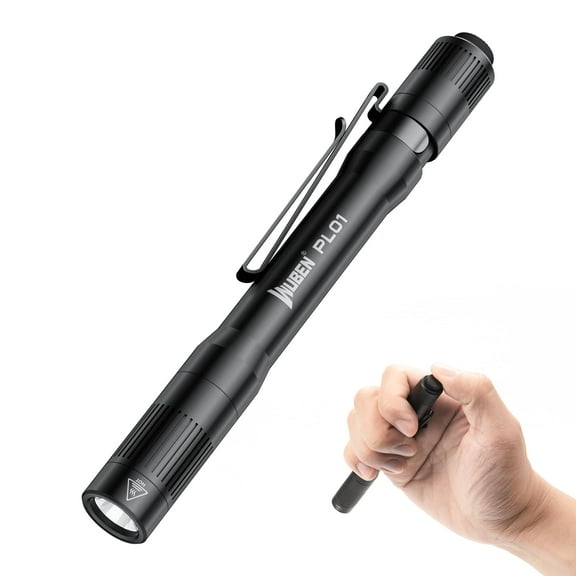 WUBEN PL01 Pen Light, 650 Lumens Pocket EDC Flashlight Rechargeable, Bright LED Pen Flashlight, IP68 Handheld Flash Lights, Compatible 2 AAA Battery for Home, Outdoor, Emergencies, Inspection
