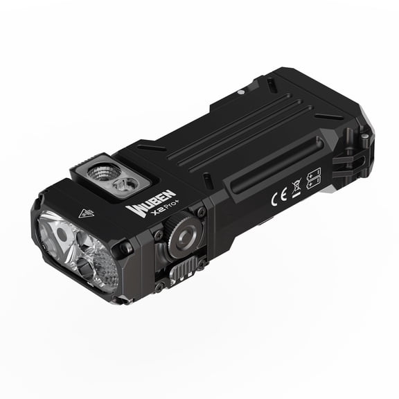 Wuben X2 Pro+ Edc Flat Flashlight, 1500 Lumens Mini Tactical Flashlight With Rgb Light, Magnetic Base, Ip68 Waterproof