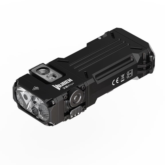 Wuben X2 Pro+ Edc Flat Flashlight, 1500 Lumens Mini Tactical Flashlight With Rgb Light, Magnetic Base, Ip68 Waterproof