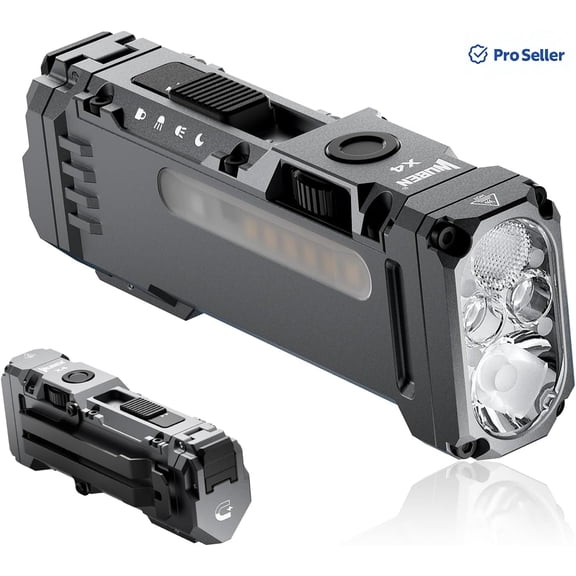WUBEN X4 LED Flashlight, 1500 Lumens, Rechargeable, Magnetic, IP68 Waterproof