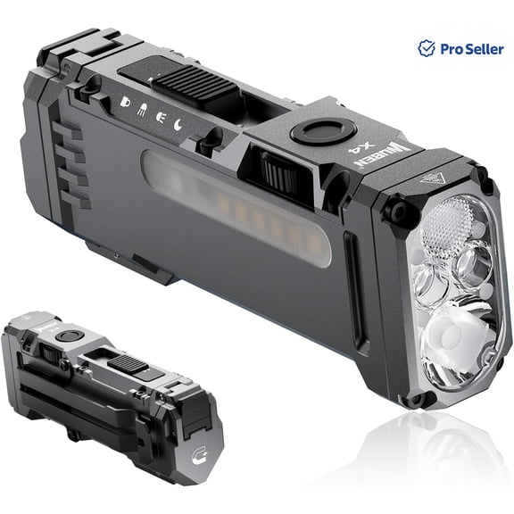 WUBEN X4 LED Flashlight, 1500 Lumens, Rechargeable, Magnetic, IP68 Waterproof