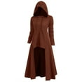 WUDATI Hooded Cloak Sweater Women's Blouse Plus Size Vintage Fashion