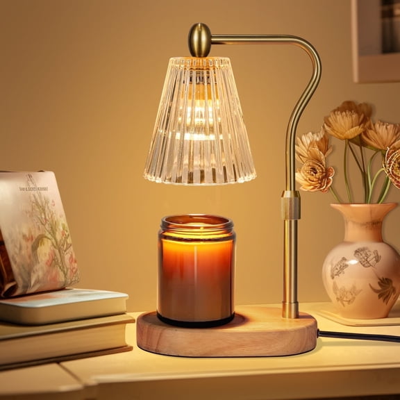 WUEAOA Dimmable Candle Warmer Lamp with Dimmer and Timer,Adjustable Height Wax Melt Warmer for Scented Wax,Birthday Christmas for Women Mom,Home Dec