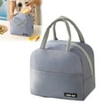 thumbnail image 1 of WUJDF 1 Pc Foldable & Portable Meal Bag, Reusable Insulated Leak-Proof Thermal Meal Lunch Tote for Men & Women, Beach Cooler Bag School Picnic Bag for Work Office Picnic or Travel Grey, 1 of 8