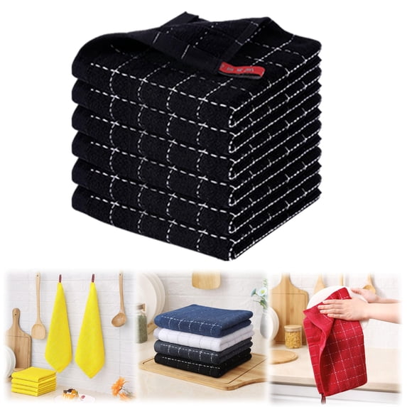 WUJDF 1 Pc Kitchen Cleaning Quick Absorbing Towel, Ultra-Fine Fiber Cotton Woven Soft And Durable Thick Cloth for Kitchen, Dishwashing Towel, Tea Bar Towel, And Bar Counter Towel, Machine Washable