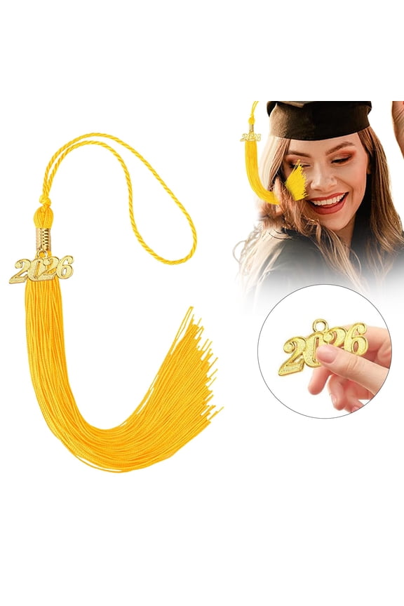 1Pc 2026 Tassel Graduation,Graduation Cap Decorations,2026 Grad Cap Tassels for Graduate Cap Hat Decorations with 2026 Year Gold Charm for Graduations Ceremonies Accessories