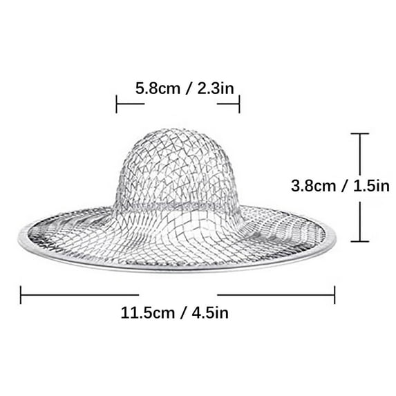 WUJDF 1Pc Stainless Steel Sink Drain Strainer,Anti-Clogging Foor Drain Sink Filter,Hair Catcher,Sewer Net, Washing Dish Filter, for Kitchen Sink Bathroom Bathtub Wash Basin Hole Shower Drains,3 Sizes