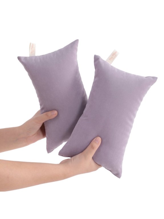 2Pc Travel Pillow,Pillowcases Cover with Zipper 100% Cotton,Neck Travel Pillow,Small Travel Pillow,Small Pillows for Sleeping,Microfiber Mini Pillows for Travel,Travel Pillows for Airplanes