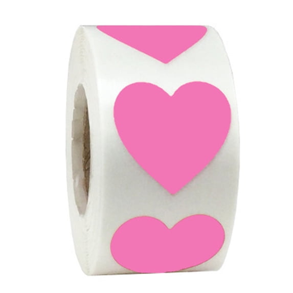 WUJDF 500Pcs Heart Stickers Valentines Day Stickers 1 Inch Self Adhesive Red Love Sticker Colorful Crafts Gift Labels Decorations for Kids Reward Classroom Valentines Party Favors Envelope Seal