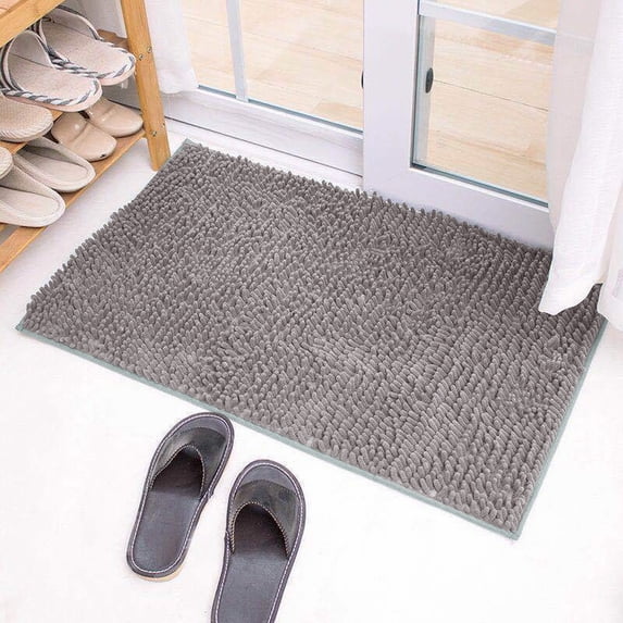 WUJDF Chenille Bath Mat,Bathroom Rugs Quick Dry Microfiber Mats Non Slip Washable,Extra Thick,Soft and Highly Absorbent Bath Mats for Entryway,Shower Room,Kitchen,Bedroom and Home Decor