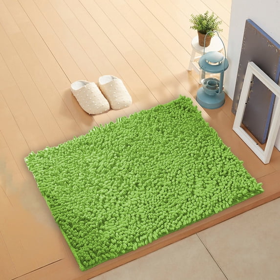 WUJDF Chenille Bath Mat,Bathroom Rugs Quick Dry Microfiber Mats Non Slip Washable,Extra Thick,Soft and Highly Absorbent Bath Mats for Entryway,Shower Room,Kitchen,Bedroom and Home Decor