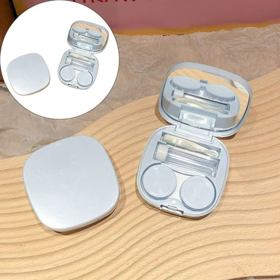 WUJDF Contact Lens Case with Cleaner Washer,Travel Size Colored Contact Lenses Applicator Removal Tool Kit with Mirror Solution Bottle for Daily Outdoor,Contact Case,Contact Lens Case