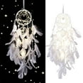 thumbnail image 1 of WUJDF Dream Catcher Wall Hanging with LDE Lights, Bohemian Style Macrame Dreamcatcher Wall Hanging with Plume Accents, Easy to Install, Home Decorations Craft Meaningful Gift for Family and Friends, 1 of 4