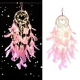 thumbnail image 1 of WUJDF Dream Catcher Wall Hanging with LDE Lights, Bohemian Style Macrame Dreamcatcher Wall Hanging with Plume Accents, Easy to Install, Home Decorations Craft Meaningful Gift for Family and Friends, 1 of 4