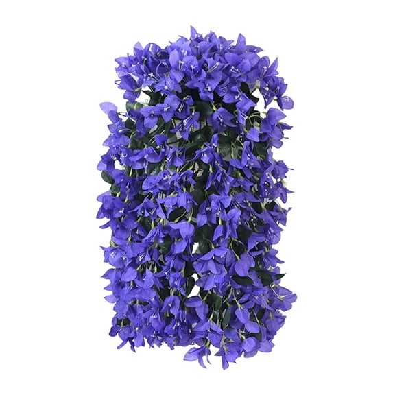 WUJDF Fake Bougainvillea Artificial Hanging Flowers Basket for Outdoors Decoration Faux Hanging Flowers Plants for Outdoor Planters Silk Bougainvillea Vines for Front Door Porch Patio Garden