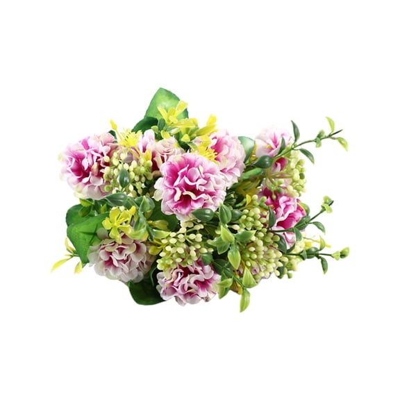 WUJDF Hydrangea Artificial Flower Bouquet,Realistic Layered Silk Blooms with Green Leaves and Filler Buds,Perfect for Home Soft Furnishings,Festival Decor,Window Displays,and Special Events