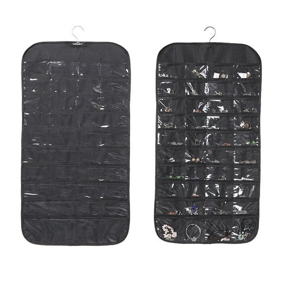 WUJDF Jewelry Organizers and Storage,Hanging Jewelry Organizer with Zippered Pockets - Closet Jewelry Organizer Storage with Hanger,Hanging Jewelry Organizer,Wall Jewelry Organizer