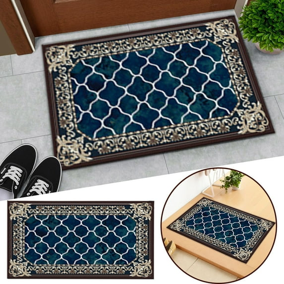 WUJDF Living Room Rug,Traditional Rugs,Low Profile Pile Rubber Backing Kitchen Area Rugs,Entryway Rug Boho Vintage Oriental Area Rug Soft Small Carpet Bathroom,Rugs for Living Room,Area Rug 15"X23"