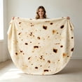 thumbnail image 1 of WUJGXI Burrito Tortilla Taco Blanket Realistic Tortilla Throw Blanket Funny Gifts for Women Men Christmas Birthday Gifts 80x80cm, 1 of 5