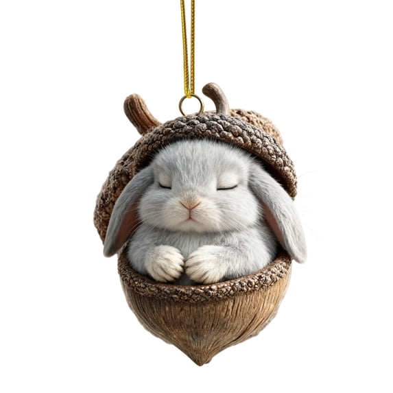 WUJGXI Comfortable Acrylic Cute Animal Hanging Set Nature Themed Home Decor And Holiday Tree Ornaments Cozy Winter Charm For Animal Enthusiasts