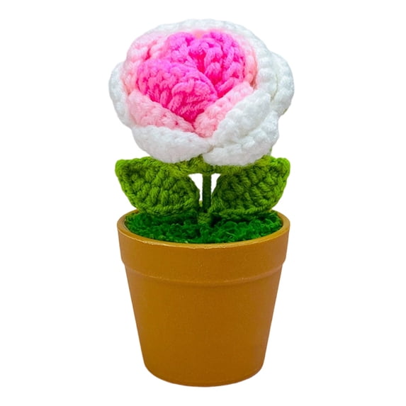 WUJGXI Elegant Floral Figurine For Home Realistic Ornament For Shelf Display And Centerpieces Craft Finish Mom Day Valentine's Day Handmade Home Item Finished Decoration