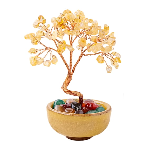 WUJGXI Tree Desktop Ornament Elegant Home For Living Room Desk Decorative Idea Sparkling Art Piece
