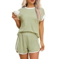 thumbnail image 1 of WUJINXIA Women's 2 Piece Summer Lounge Sets Cozy Shorts and Top for Home Errands Lounging, 1 of 6