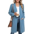 thumbnail image 1 of WUJINXIA Womens Lightweight Loose Fit Cardigan Coat Open Front Long Sleeve Sweater Jacket with Side Pockets, 1 of 6