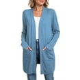 thumbnail image 1 of WUJINXIA Womens Lightweight Loose Fit Cardigan Coat Open Front Long Sleeve Sweater Jacket with Side Pockets, 1 of 6