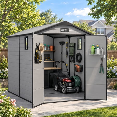 6x8FT Resin Storage Shed
