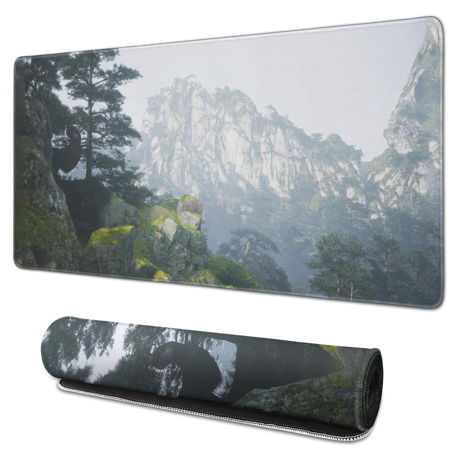 WUKONG Gaming Mouse Pad Non Slip Fashion Rubber Mousepad for Table Desk Alpine Scenery Big Trees ) Mousepad Gaming for Computer Desk Laptop Decoration (31.5x15.7in)