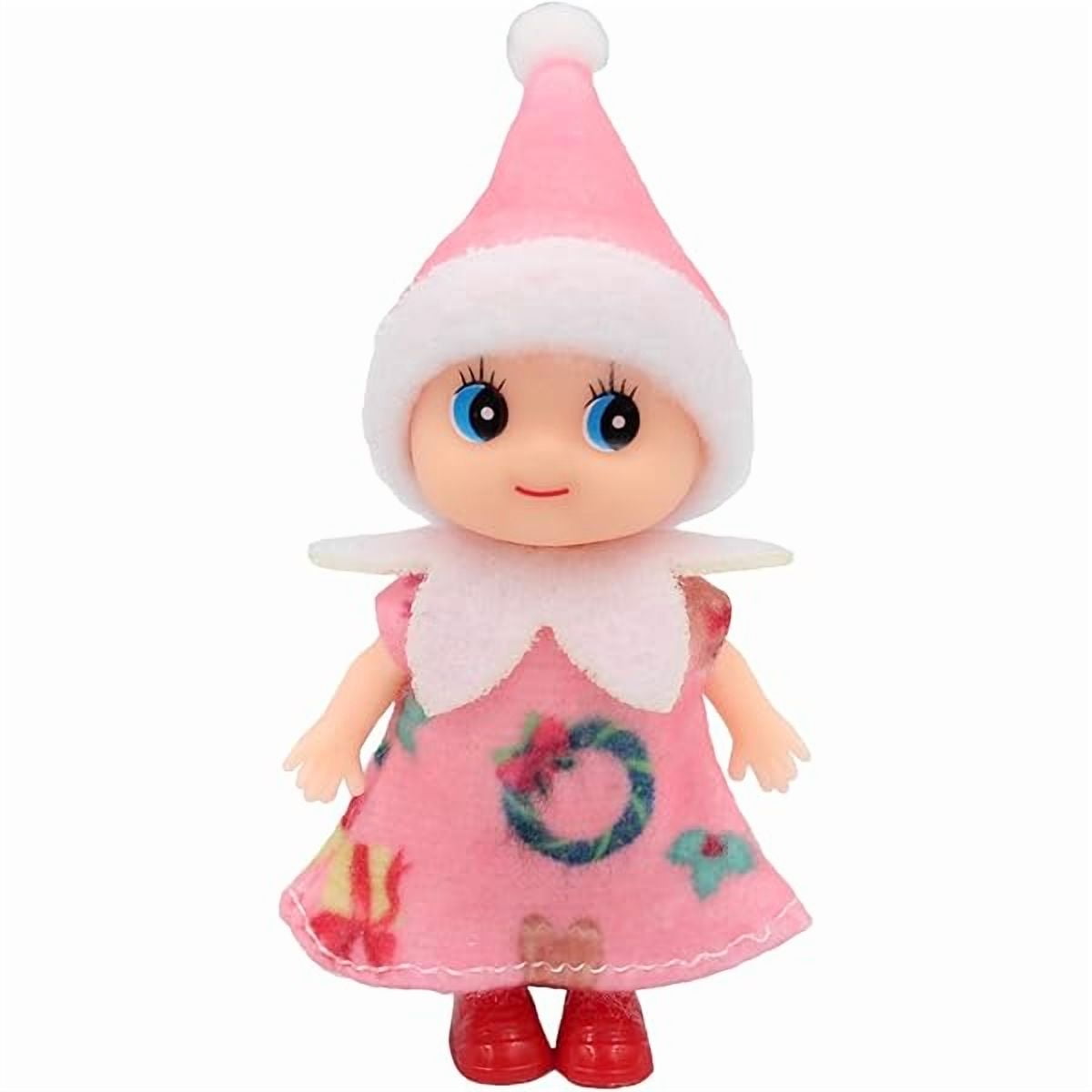 WULEEUPER Tiny Baby Elf Dolls Christmas Miniature Elf Decoration