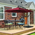 thumbnail image 1 of WULFUL 10ft Offset Hanging Outdoor Cantilever Patio Umbrella for Garden, Red, 1 of 9