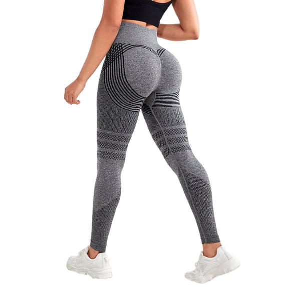 WULMLEO 3D Metabolic Booster Leggings, 3D Compression Leggings, High Waist Tummy Control Resistance Band Legging Gray 5XL