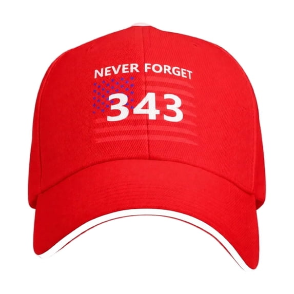 WULMLEO 911 Hat Never Forget 343 Cap 9/11 Memorial Embroidered Caps Women Men American Flag Patriotic Baseball Hats A One Size