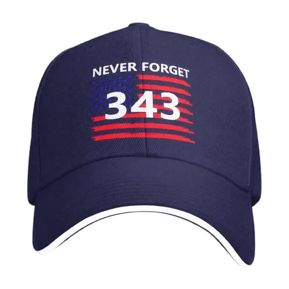 WULMLEO 911 Hat Never Forget 343 Cap Embroidered 9/11 Memorial Caps Men Women American Flag Patriotic Baseball Hats G One Size