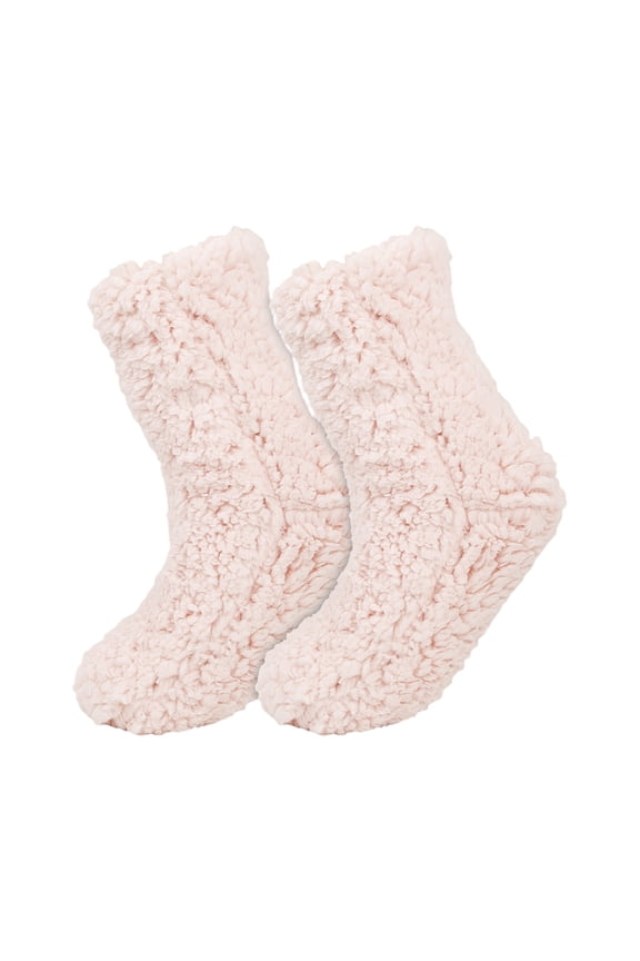 Aloe Socks Moisturizing Spa Socks Sleeping Fuzzy Socks for Dry Feet Overnight, Non Slip Fleece Lotion Socks Women Spa Pedicure Foot Socks for Repairing Dry Feet,Cracked Heel Pink
