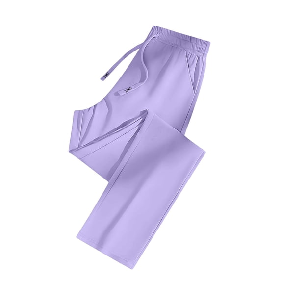 WULMLEO Beeswan Pants for Women Over 50 Quick Dry Pants Elastic Waist Stretch Active Breathable Athletic Pant Purple 2XL