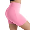 thumbnail image 1 of WULMLEO ButterLuxe Biker Shorts 6" - High Waisted Workout Running Volleyball Spandex Yoga Womens Pink XL, 1 of 5