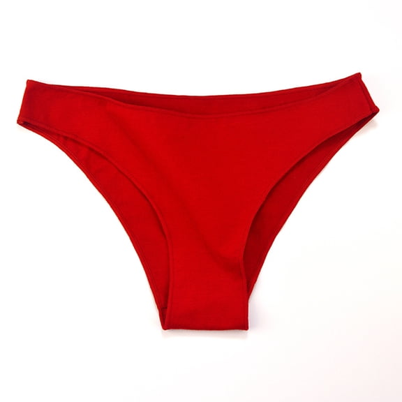 WULMLEO Comfy Plus Size Underwear for Women Breathable Thongs Briefs Comfor Panties Soft Sexy Hipsters Bikini Panties Stretch Red M