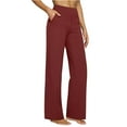 thumbnail image 1 of WULMLEO Cooliflex Pants for Women, Softygrace - High Rise Silky Soft Pull-On Comfort Pant, Pulisa Womens Pants Wine 3XL, 1 of 4