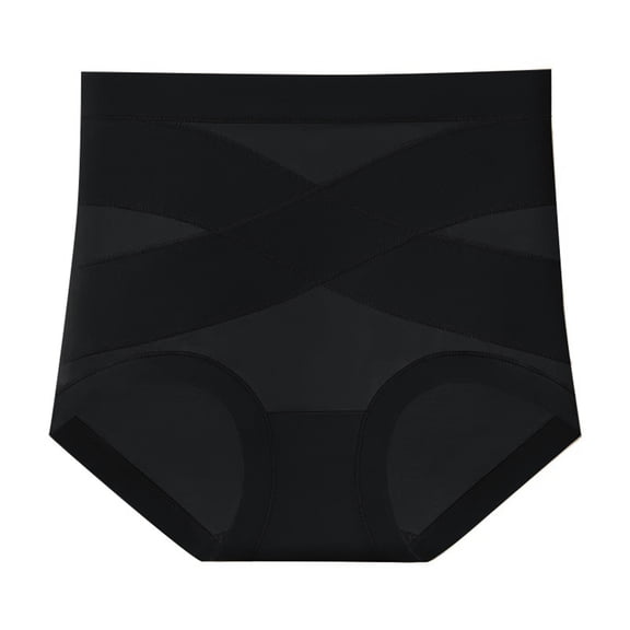 WULMLEO Doveloom Tummy Control Panties High Waisted Underwea Seamless Cotton Briefs For Women Black 4XL